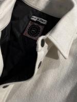 バンダナ付きカシミア混ウールシャツジャケット