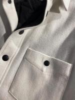 バンダナ付きカシミア混ウールシャツジャケット