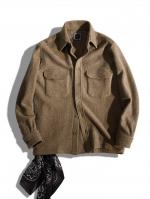 バンダナ付きカシミア混ウールシャツジャケット