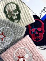スカル刺繍リストバンド