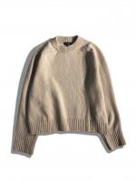 スプリットスリーブ クルーネックニットセーター